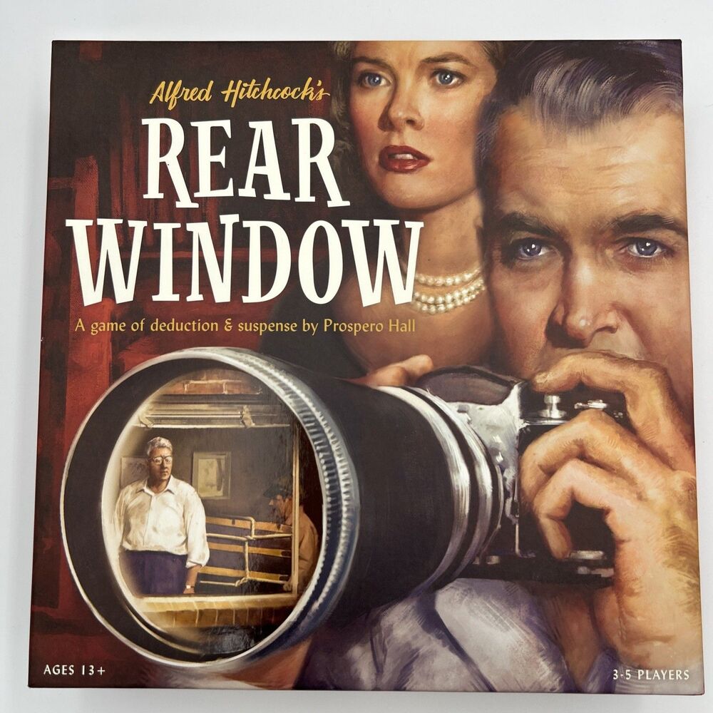 Alfred Hitchcock Rear Window Board Game Funko Prospero Hall Complete 3-5 Players